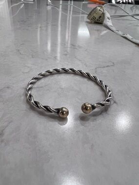 Eden hand arts twist bracelet 2-tone silver and 14k gold